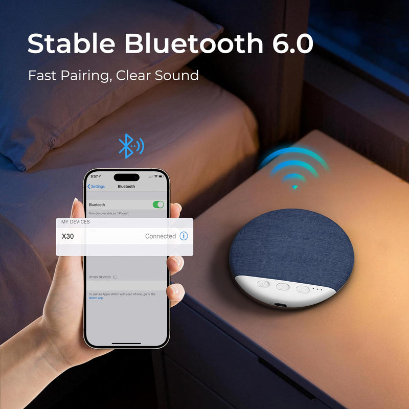 2026 Pillow Speaker,Bluetooth Pillow Speakers for Sleeping | Ultra-Thin Under Pillow Speakers with White Noise,Flat Under Pillow Speaker for Side Sleeper,Wireless Sleep Aid for Adult Blue