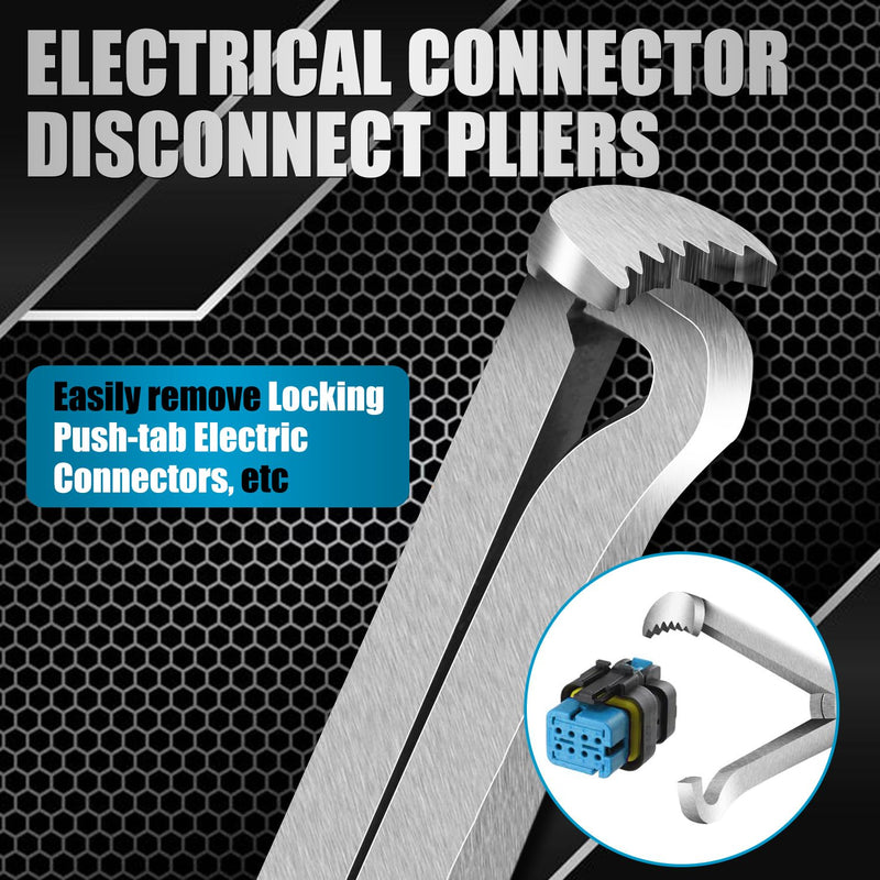 3Pcs Electrical Disconnect Pliers 37960, 60 Degree Electrical Connector Pliers 37980,Electrical Connector Separator 13120, Electrical Wiring, Electrical Plug Disconnect Tools Black(straight+ 60degree+separator)
