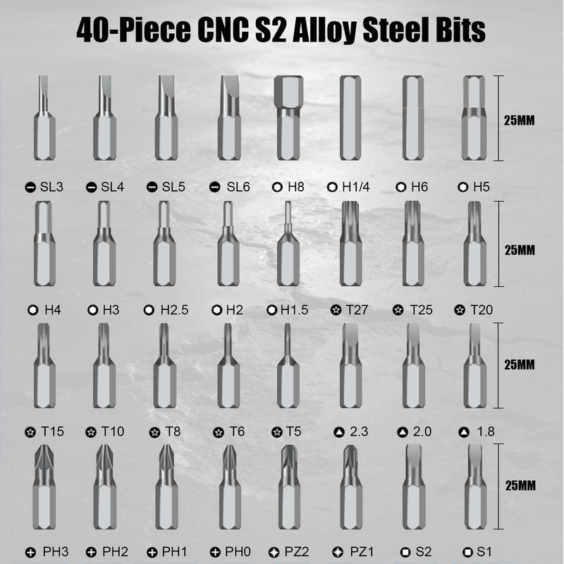 42 in 1 magnetic screwdriver set,Multi Bit Ratcheting screwdriver bit set with detachable handle,socket wrench,portable precision screwdriver set for DIY,PC,Electronics,Car & Bicycle Repair 42 In 1 Bits and socket Set