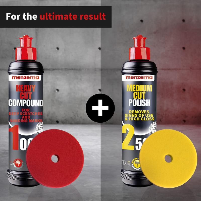 menzerna "Heavy Cut Compound 1000" I Abrasive Polishing Compound for Deep Scratches, Sanding Marks, Swirls & Holograms I Buffing and Polishing Compound for Scratch Repair I Silicone Free I 8 fl oz. US