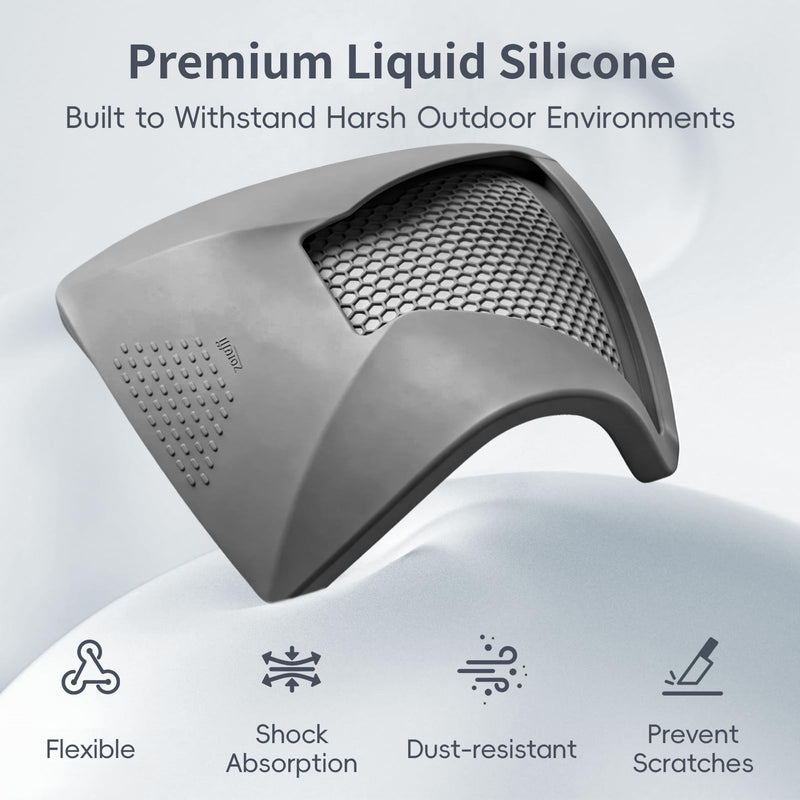 Starlink Mini Protective Cover, Starlink Mini Accessories Silicone Protective Case for Starlink Mini Dish Full Cover-Grey