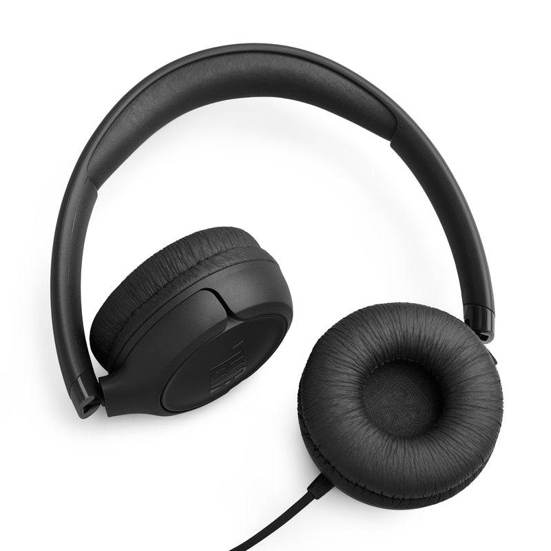 JBL Tune 530C - Wired On-Ear Headphones - Black | JBL Pure Bass Sound, Hi-Res Audio, Wide compatibility, 3-button remote with microphone, Easy EQ presets