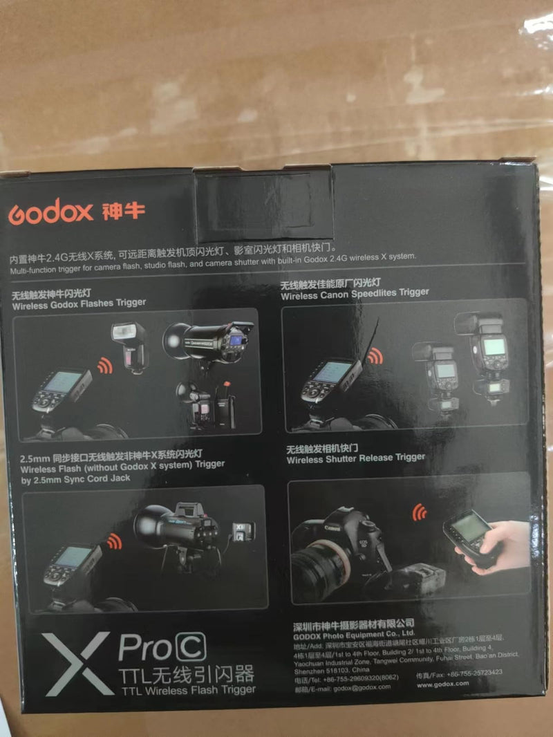 GODOX Xpro-C TTL Flash Trigger 1/8000s HSS Trigger Transmitter for 2.4G X Wireless System,5 Dedicated Group Buttons