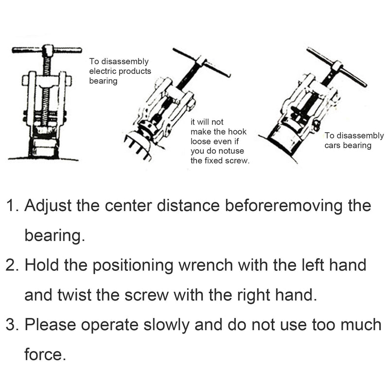 2 Jaws Gear Puller, Adjustable Bearing Puller Gears, Internal External Removal Tool for Pulleys Flywheels Bearings Gears (3 INCH) 3 INCH
