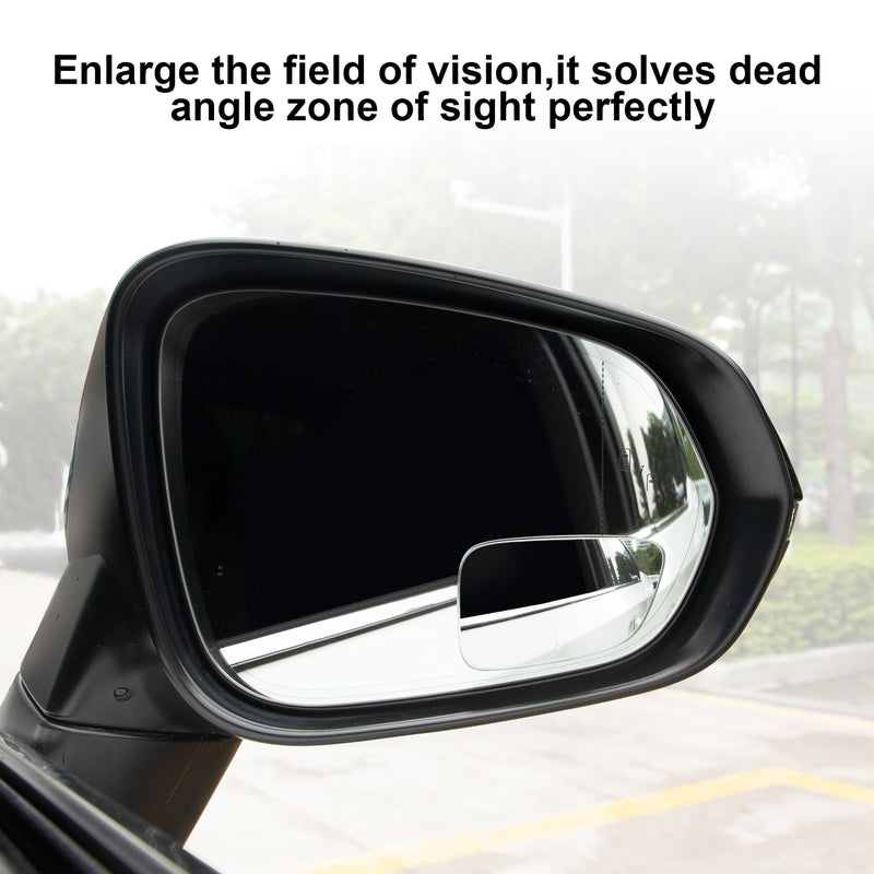 LivTee Blind Spot Car Mirror, HD Glass Frameless Convex Side Mirror Blindspot, Wide Angle Rear View Mirrors for SUVs, Trucks and RVs - Car Accessories Frameless-New
