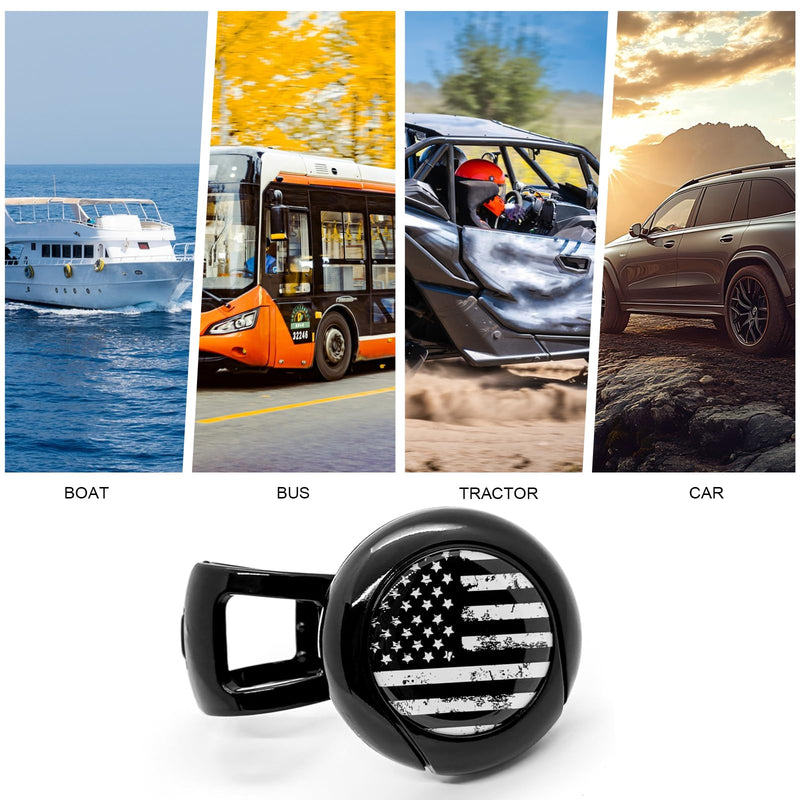 American Flag - Steering Wheel Knob Spinner, Universal Non-Slip - Fit for Cars, Trucks, Boats Rv Bus Tractor & More American Flag