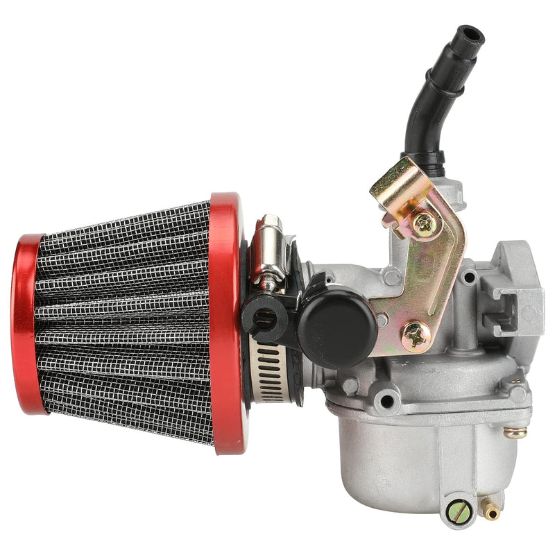 YOXUFA PZ19 Carburetor Carb Cable Choke for TaoTao Baja Kazuma Loncin Sunl Peace Sports Kayo Fox SSR Lazer 6 Kandi 50 70 90 110 125cc Chinese 4 Wheeler ATV Quad Pit Dirt Bike Go Kart Cart Moped Parts red
