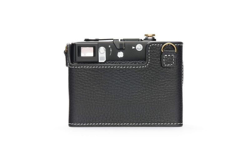 Rollei 35/35S/35T/35TE/35SE Case, BolinUS Handmade Genuine Real Leather Half Camera Case Bag Cover for Rollei 35/35S/35T/35TE/35SE Camera with Hand Strap (Black) Black