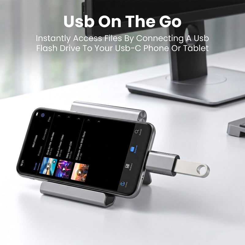 4 Pack USB to USB-C Adapter USB-C to USB Straight Connector Compatible with Cellphon and More Type C Devices