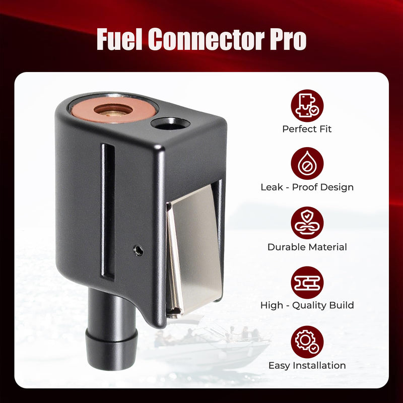 Female Fuel Line Connector, Compatible with Mercury Outboard Motor Engine End 5/16 Inch 8mm, Replaces 13563q3 22-13563A3 18-8076, Works with mercury outboard fuel line 1