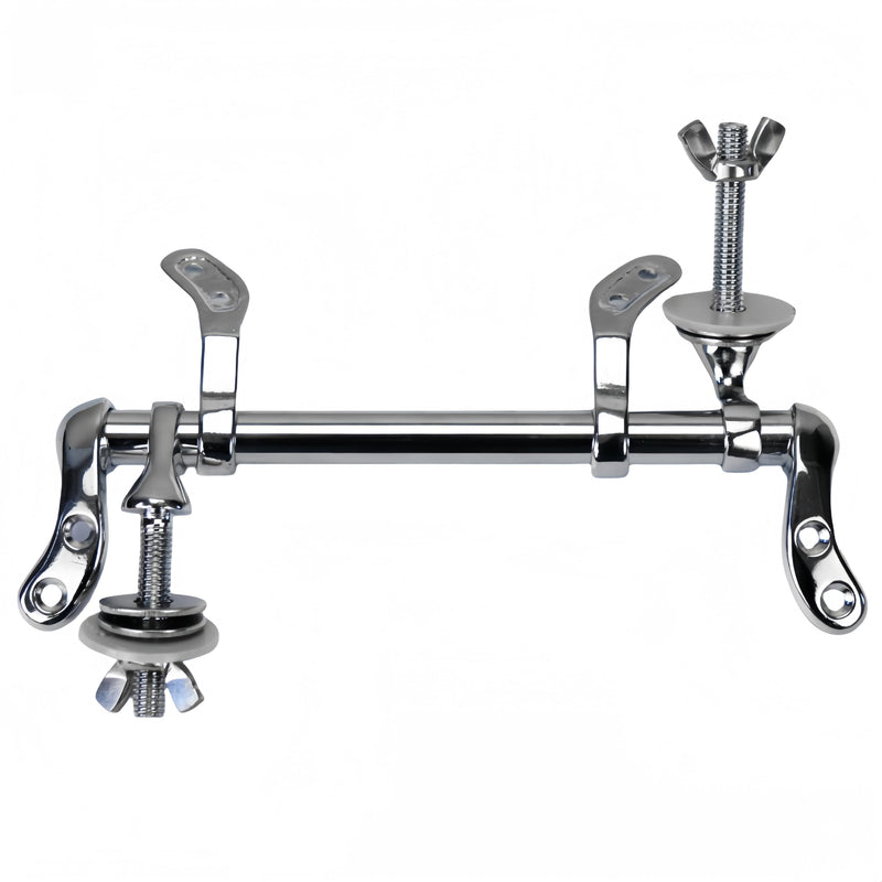 Toilet Seat Hinges, Resistant Chrome Finish, Fixed 140mm Standard Toilets Hole Distance, Easy Installation, Replacement Parts for Wood Toilet Seats (MFH01) MFH01