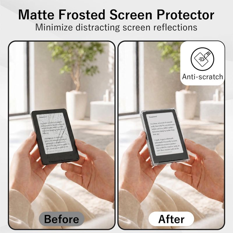 Clear Protective Case for XTEINK X4 E-Book Reader | 2-Pack Ultra-Clear Screen Protector, Lightweight, Durable Protection