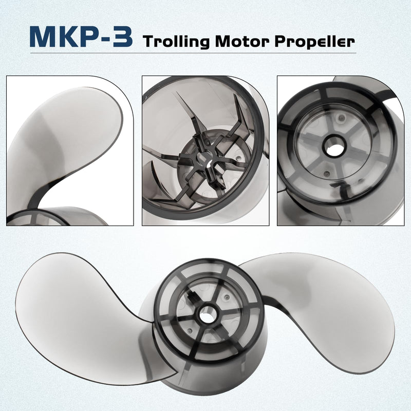 MKP-3 Prop Replacement for Minn Kota Trolling Motor Propeller (Pre-1994 Models), 2061151 Vanishing Prop Replace 1378211 Prop Kit, Trolling Motor Replacement Parts