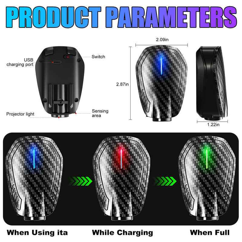 2PCS Car Door Light Projector ， Car Door Projector Rechargeable HD Car Welcome Courtesy Ghost Shadow Lamp Fit for Cars (for DO-D-GE) for DO-D-GE