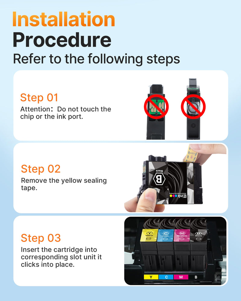 E-Z Ink Remanufactured Replacement for 202XL Ink Cartridges Multipack 4Pack | Compatible for 202 XL ink for Epson Printer Workforce WF-2860 WF2860 WF 2860 Expression Home XP-5100 XP5100 XP 5100 (B/C/M/Y)