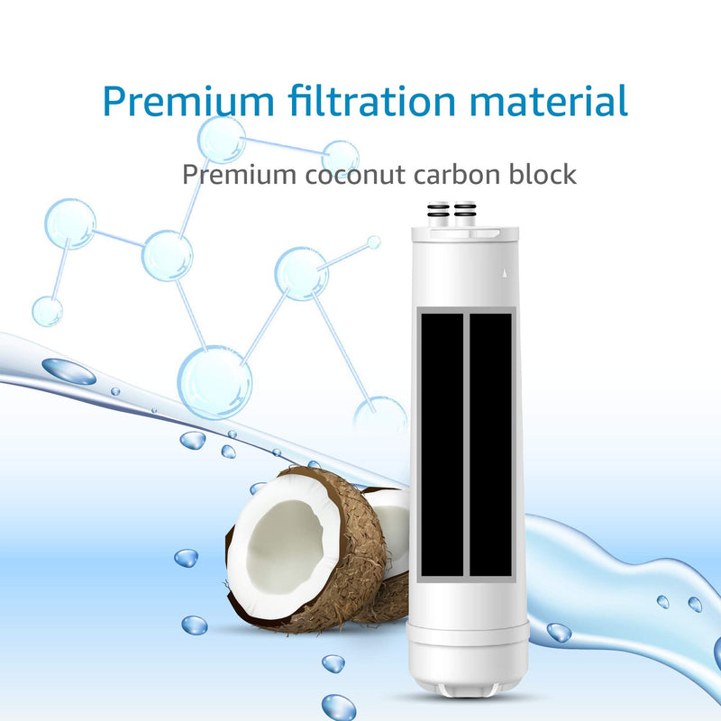 AQUA CREST RC EZ 3 Water Filter, Replacement for Culligan ®RC-EZ-3, US-EZ-3, RC-EZ-1, Brita® USF-201, USF-202, DuPont® Carbon 3000QT Filter, 2K Gallons, 2 Pack