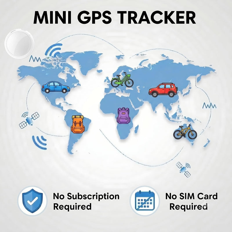 Undetectable GPS Tracker for Vehicles No Subscription Car Locator(iOS Only) | Tracking Devices for Cars Hidden Magnetic Waterproof No Monthly Fee No SIM Card Required Mini Vehicle Tracker for Trucks Moto