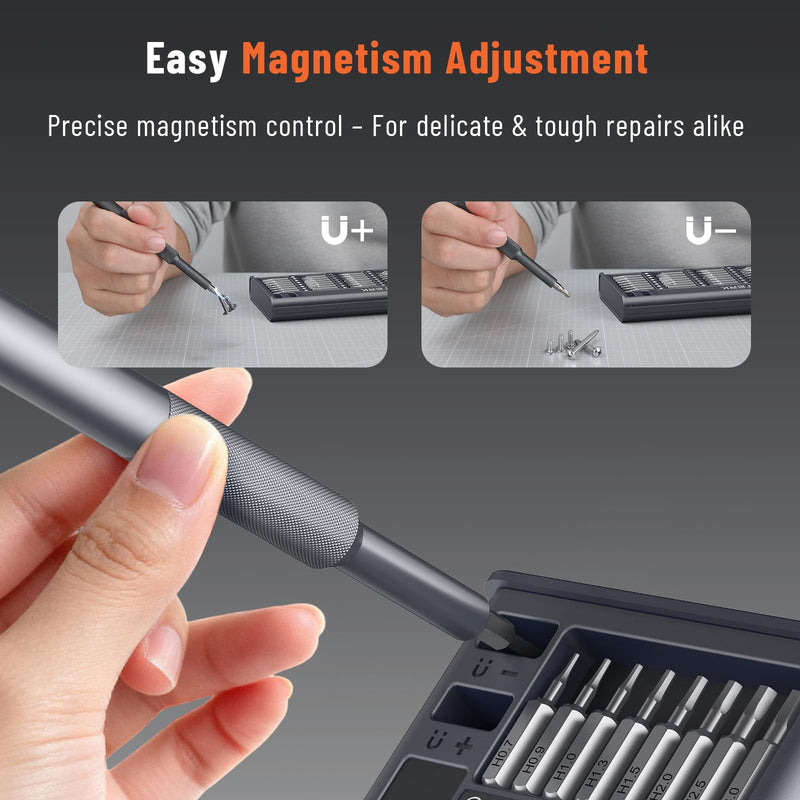 KATERK 80-in-1 Precision Screwdriver Set, Small Screwdriver Set with Magnetizer/Demagnetizer, Mini Repair Tool Kit for Phone, Computer, Watch, Laptop, Ring Doorbell, Eyeglass, Electronic 78 Bits