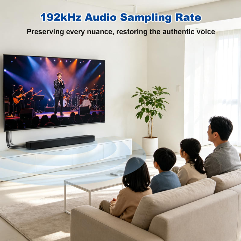 192 Khz HDMI ARC/eARC to HDMI Optical Coaxial Audio Converter Cable | 1.5 m/4.92 ft HDMI ARC/eARC Audio Extractor Cable for Soundbars Amplifiers and Speaker, Supports PCM 2.0, Dolby 5.1 & DTS 5.1