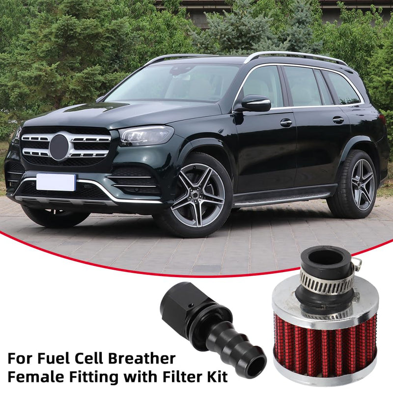 AUTOVIC 10AN Female Fitting Kit with Filter for Fuel Cell Breather/Vent 10 AN