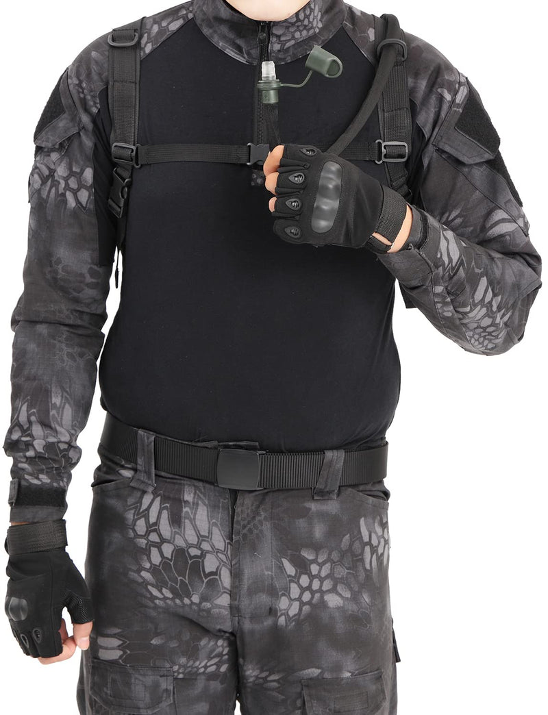 ATBP Running Hydration Vest Pack Tactical 3L Water Bladder Backpack Bag for Cycling Marathon Hiking Daypack Men & Women Black A