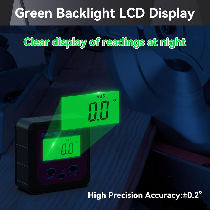 GemRed Digital Angle Gauge (Aluminum-with Hold Function)