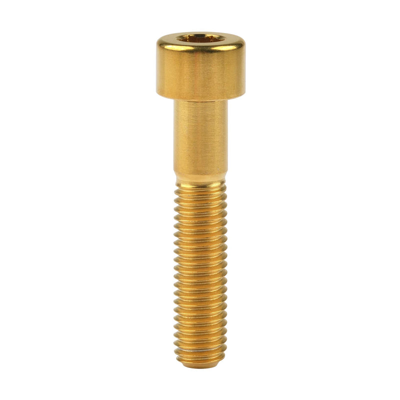 Titanium Ti M8 x15 20 25 30 35 40 45 50 60 70mm 1.25mm Pitch Hex Allen Socket Head Bolt Screws Pack of 4 (Square Head M8x40mm, Gold) Square Head M8x40mm