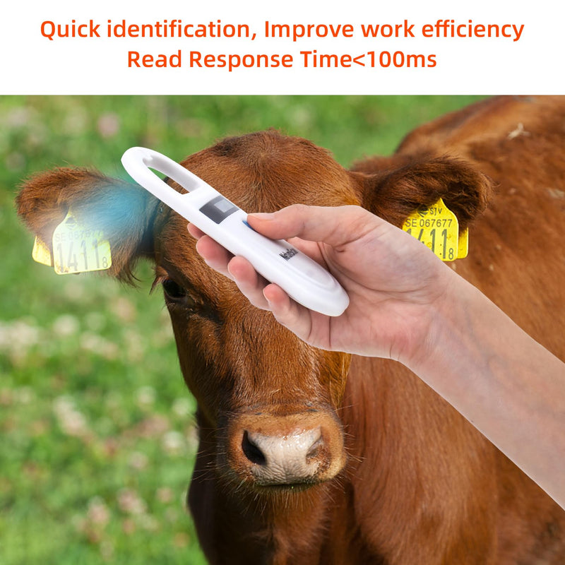 NetumScan Bluetooth Pet Microchip Reader, RFID EMID Handheld Pet Chip ID Scanner Rechargeable Data Storage Animal Tag Scanner with Stable OLED Display for ISO 11784/11785,FDX-B 180-USB