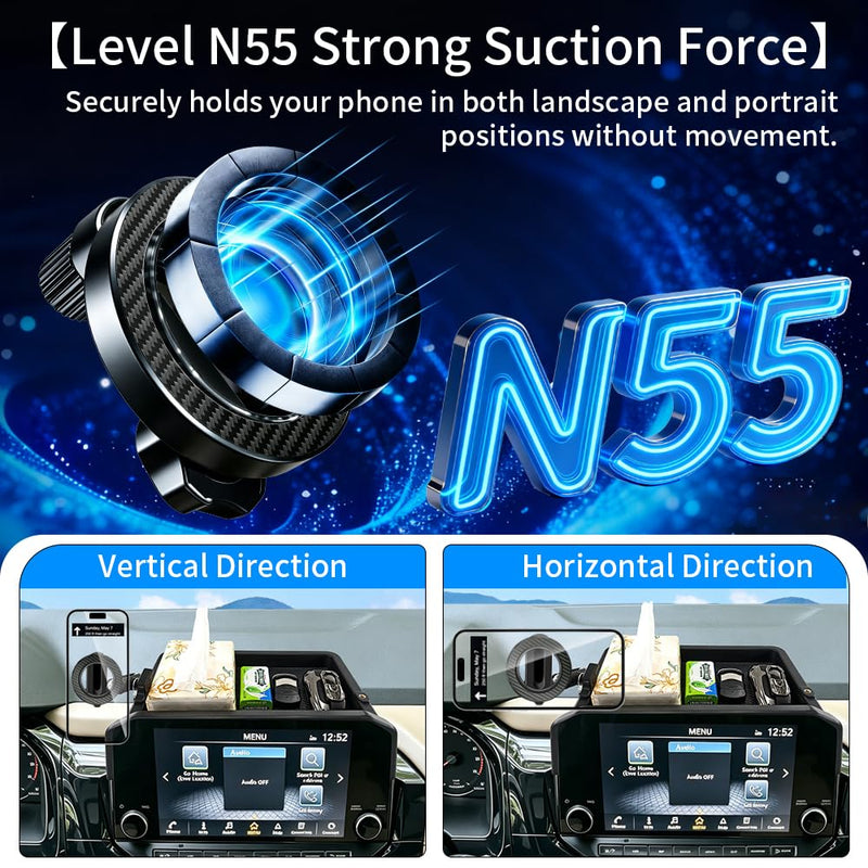 Car Phone Holder Mount for Nissan Pathfinder 2022-2025 Accessories | Magnetic Cellphone Navigation Charging Screen Stand,360°Rotation,Center Console Dashboard Storage Tray Organizer Accessory