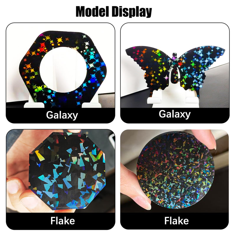 for Bambu Lab A2L H2C Build Plate 335x325mm Double Sided Print H2C Build Plate Starry+Flake Smooth Build Plate Easy Bend Removal Ideal for TPU/PETG/PLA Filaments for Bambu Lab H2C Accessories Flake+Star