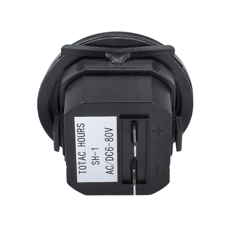 AMTOVL Quartz Hour Meter Round DC 12v 24v 36v 48V 60V 72V Hour Meter Gauge for ATV Boats Marine Motorcycles Snowmobile Lawn Tractors Tracking Engine Hours