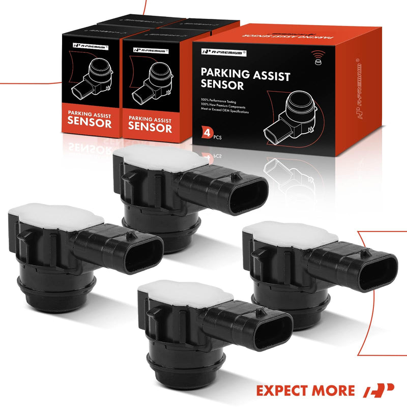 A-Premium 4-PC Reverse Backup Parking Assist Sensor Compatible with Select Jeep and Chrysler Models - KL Series Cherokee 2019-2023, Pacifica 2017-2023, Voyager 2020-2022, Replace# 52112205AA