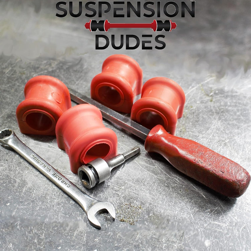 Suspension Dudes PAIR Front Sway Bar CODE RED Bushing Kit FITS Avalanche, Suburban, Escalade, Savana, Sierra, Silverado, Tahoe,Yukon, 1968-2020 Bushings Made In USA, 33MM Stabilizer Bar, K6439 928-565 SDK565829
