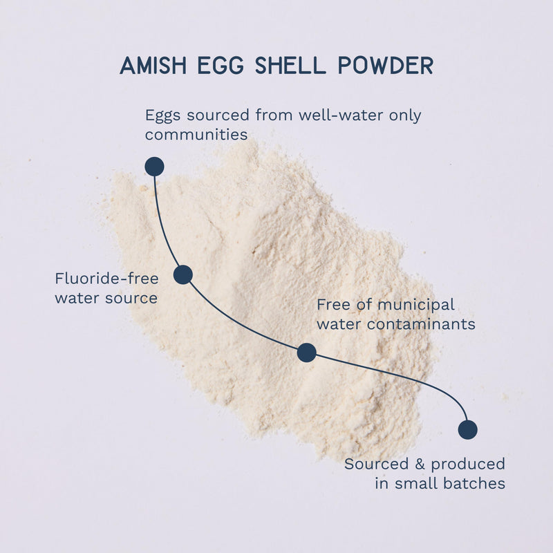 Shwally Magical Tooth Powder W/Hydroxyapatite Cattle Bone & Fluoride Free Amish Eggshell + Organic Peppermint - 100% Fluoride Free ReMineralizing, Whitening & Polishing Powder 400+ Brushings (4 Oz) 4 Ounce (Pack of 1)