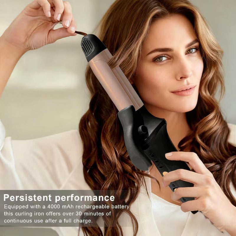  [AUSTRALIA] - Curling Wand Mini Curling Tongs, USB Rechargeable Curling Tong | Hair Curler for Travel Hairstyling, Adjustable Temperature 150℃-180℃, USB Rechargeable ﻿