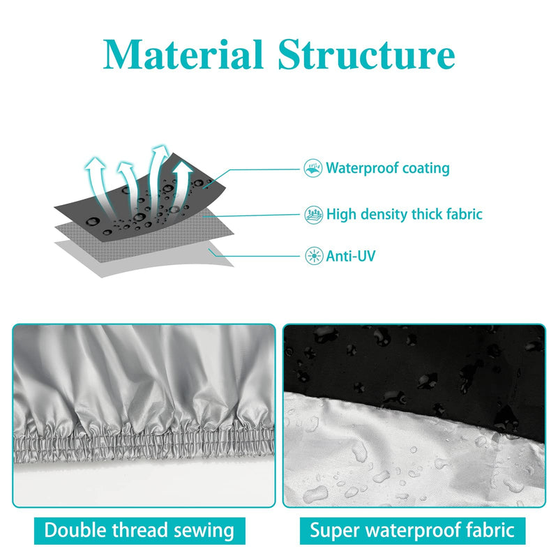 Motorcycle Cover,Motorbike Cover All Season Universal Weather Waterproof Sun Outdoor Protection with Lock-Holes & Storage Bag,XXL Motorcycles Vehicle Cover us-2xl