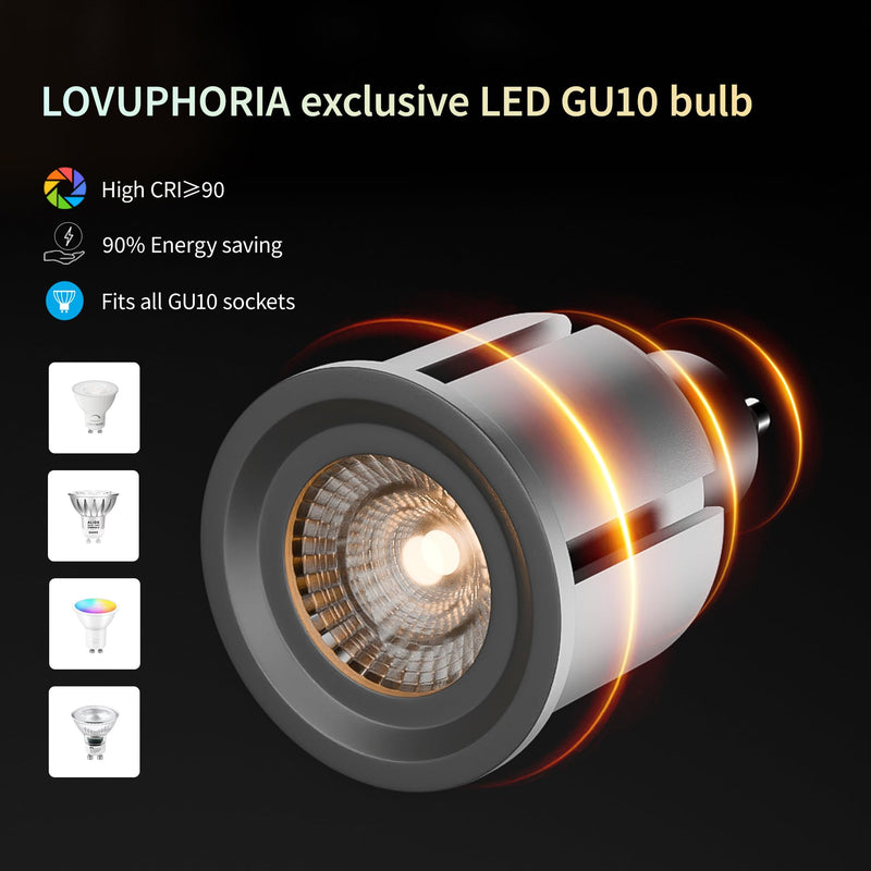 Ceiling Spotlight Indoor, Adjustable Angle 7W LED GU10 Replaceable, 3000K Warm White Flicker-Free,Accent Light for Living Room Bedroom Corridor Mural,Brushed Nickel