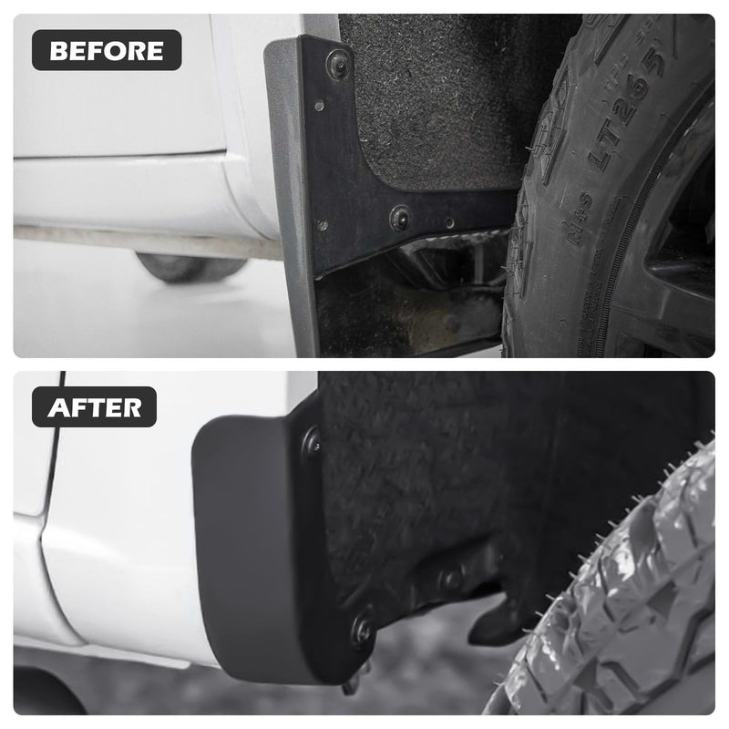 Mud Flap Delete Fit for Chevy Silverado 2019-2025,Mud Guards Mudflaps Delete Compatible with Chevrolet Silverado 1500 Accessories 2019-2025 black
