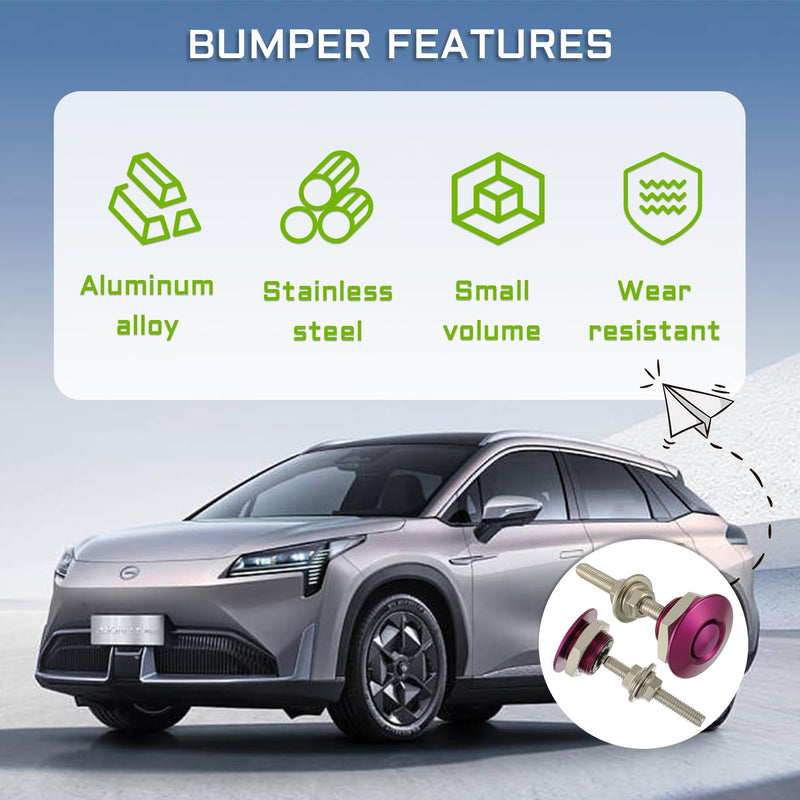 Diameter 1.25 inch Quick Release Latch Bumper Bumper Hood License Plate Lock Clip Kit Universal Aluminum Engine Hood Pin(Pack of 2pcs,Purple) Purple