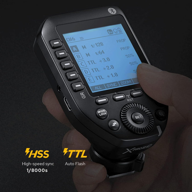 Godox XproII-S TTL 2.4G Wireless High Speed Sync 1/8000s, 11 Customizable Functions,5 Group Button,4 Function Buttons Offer Convenient Manipulation for Sony Camera (XPROII-S)