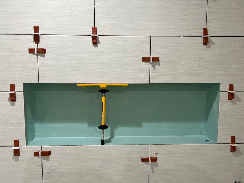 Patented Planum Tile Niche Supporter – Shower Niche Tiling Tool Kit for Home Remodeling & Construction | Aluminum Support for Installing Ceramic & Porcelain Tile Niche Shelves