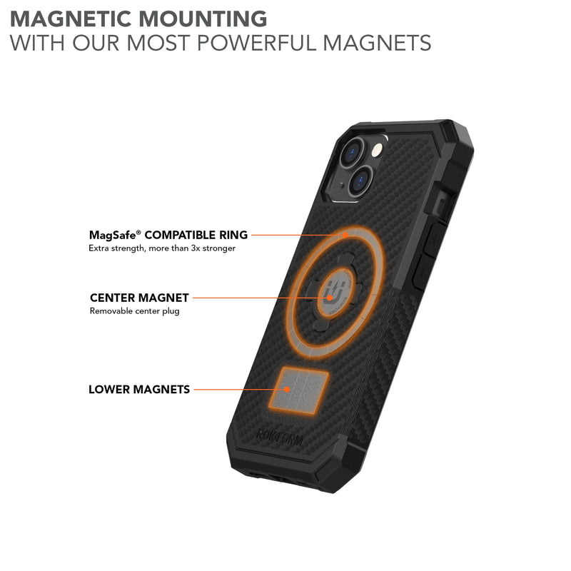 Rokform - iPhone 14 Rugged Case + Super Grip Vent Mount for Car, Truck, or Van