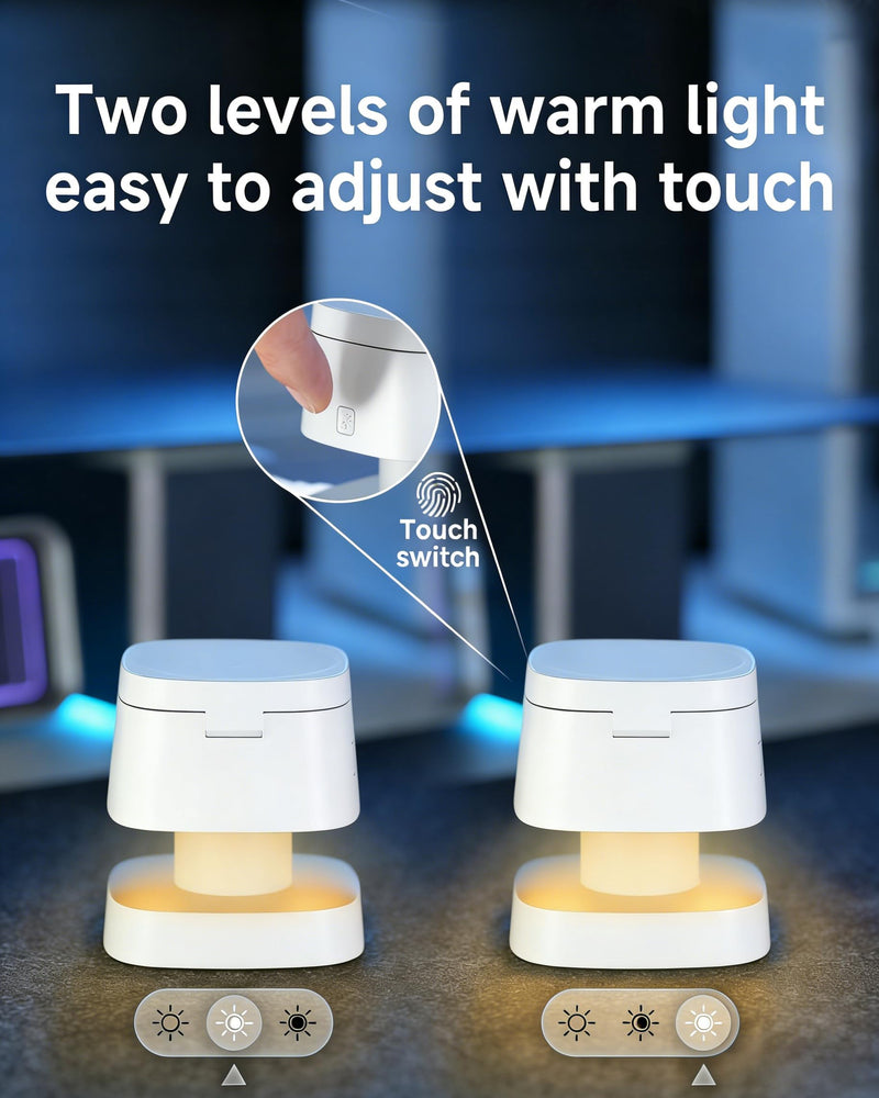 4-in-1 Wireless Charging Station, 15W Fast Charging Adjustable Night Light | multi device charging station, Compatible with iPhone 15/14/13/12 Series, Apple Watch, AirPods – White