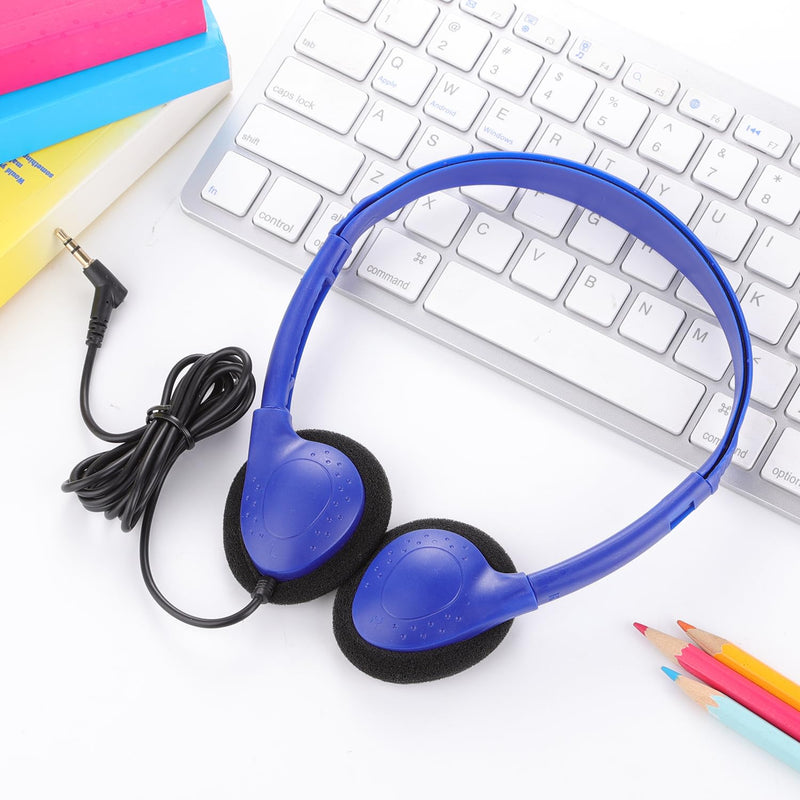 5 Pack Classroom Bulk Headphones for School Kids, Wholesale Class Set Wired Earphones for Students Children Toddler Teens Boys Girls and Adult (LS04, 5 Mixed)