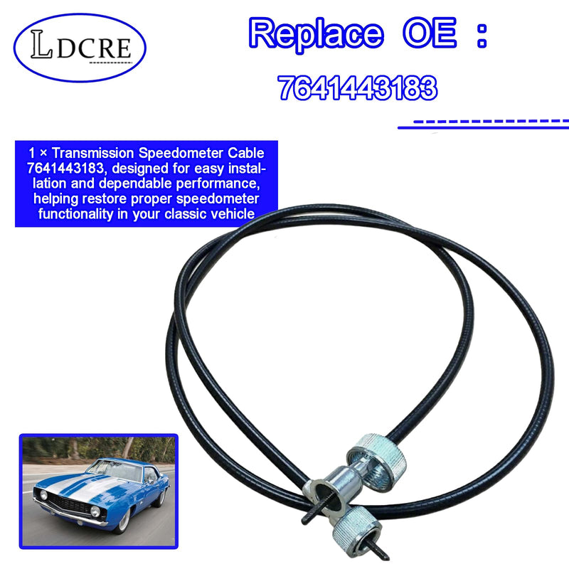 Transmission Speedometer Cable 7641443183,Fits for 55 56 57 Chevy 700R4 TH350 TH400 TH-200,TH-350 TH-400 TH-200-4R TH-700R4,Compatible with Chrysler transmissions 727,904