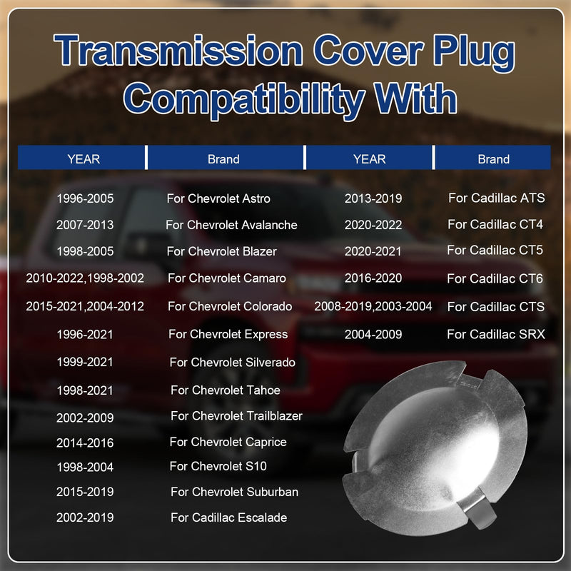 24205900 Transmission Bell Housing Inspection Cover, 62MM Transmission Cap with 3 Tabs, Automatic Transmission Torque Converter Housing Plug for Chevrolet,for GM,for GMC,for Buick,for Cadillac 2 Pack