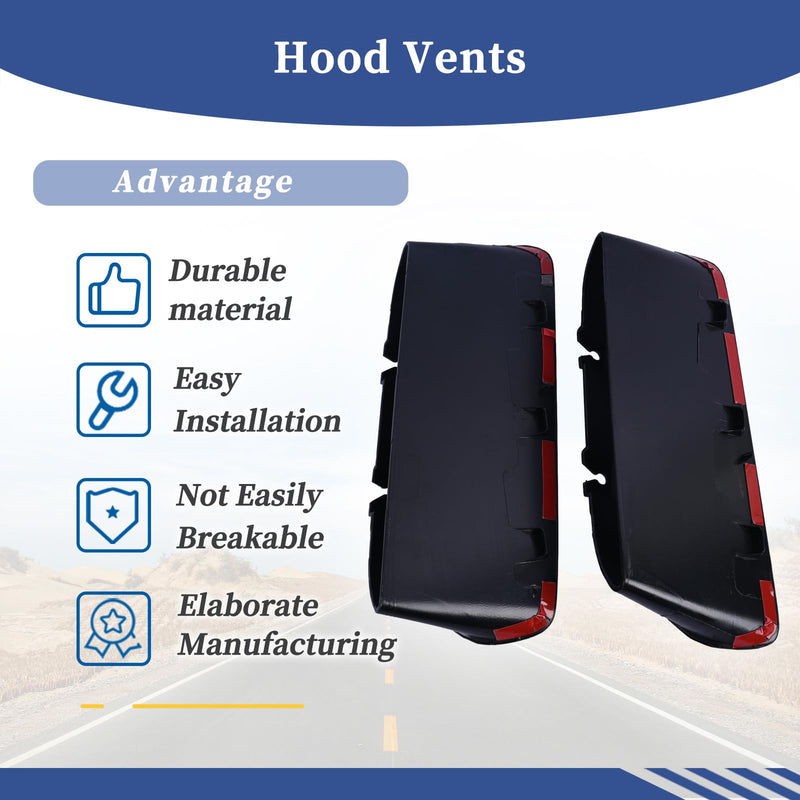 A Pair Air Vent Cover Hood Bezels and Accessories 68378081AB 68378080AB Compatible with Dodge Challenger 2019 2020 Replace 68378080AD 68378080AC Front Left & Right Side Black