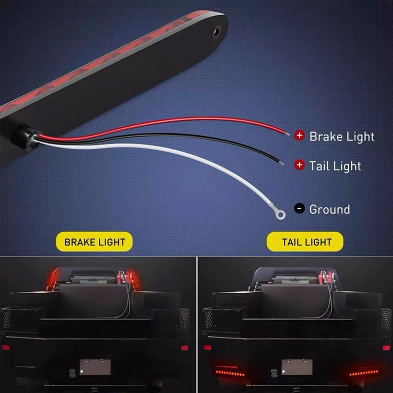 15 LED Trailer Brake Tail Light, LED Bar Stop Turn Tail Lights Waterproof Assembly Brake Strip Red Light for Marine Boats Golf Cart Offroad Truck RV UTV ATV Red Lens