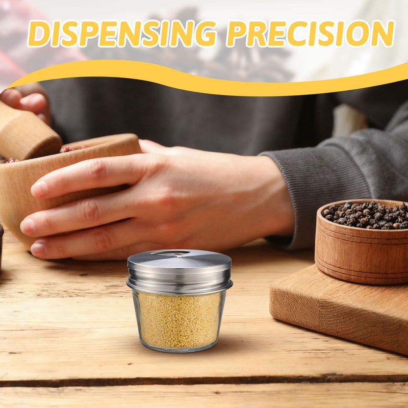 12 Pack Adjustable Spice Shaker Lids for Regular Mouth Mason Jars Stainless Steel Mason Jar Seasonings Dispenser Lids with Shaker and Pour Options for Salt Sugar Flour Seasonings (2.76 Inch) 12 2.76 Inch