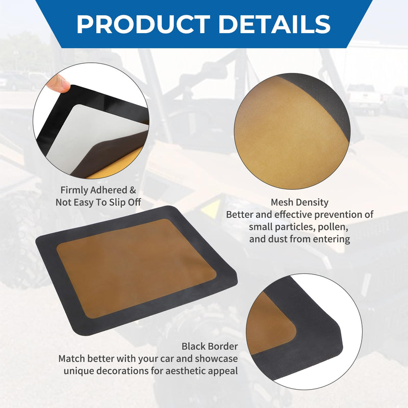 Air Vent Cover for Polaris Ranger 1000 900 Crew XP,2 PCS Air Flow Vent Grille Protection Anti-Blocking Protector Accessories Fit(Right + Left)